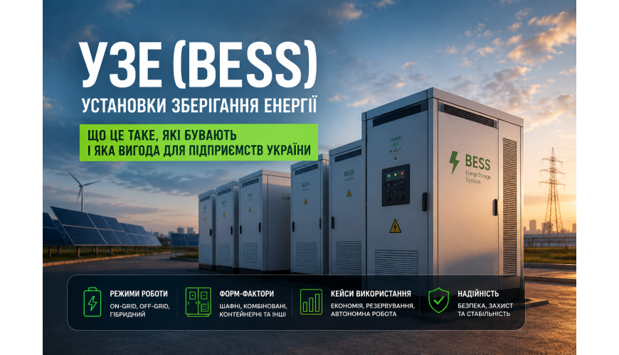 Установки зберігання енергії. BESS